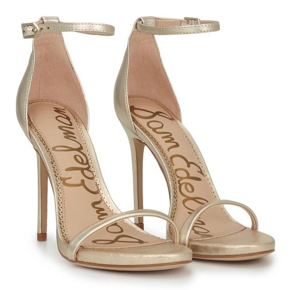 light gold high heels